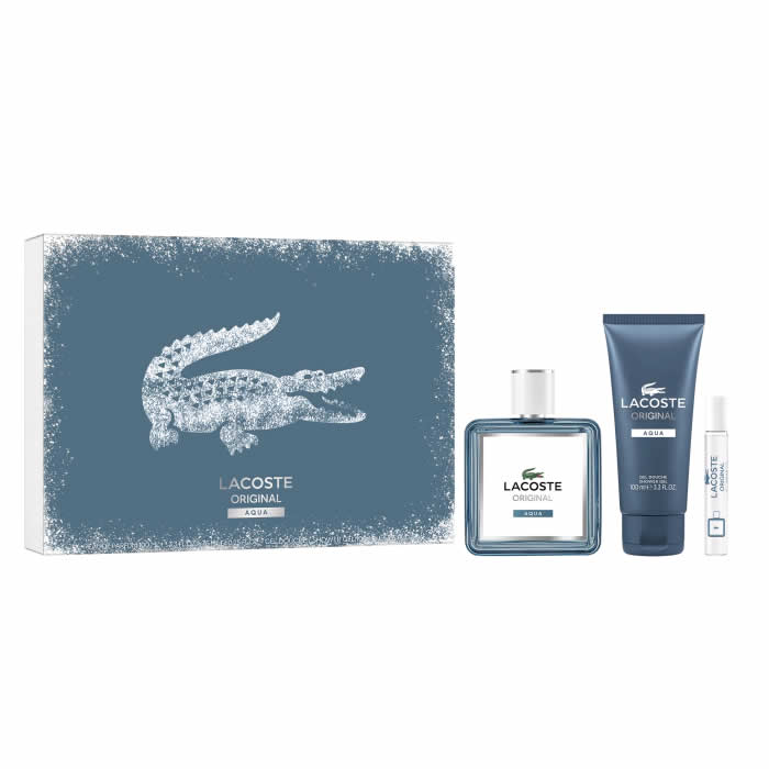 Lacoste Original Aqua Eau De Parfum Spray 100ml Set 3 Artikel