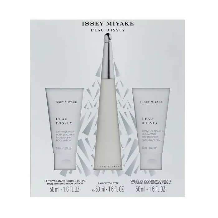 Issey Miyake L'Eau D'Issey Eau De Toilette Spray 50ml Set 3 Artikel
