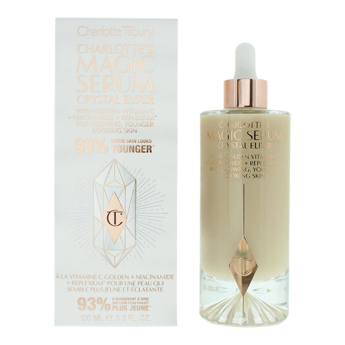 Charlotte Tilbury, Magic Crystal Elixir, Leuchtend, Serum, Für das Gesicht, 100 ml