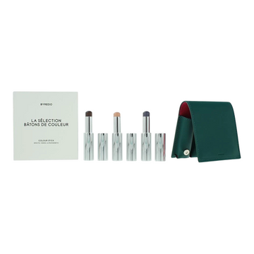 Deep Teal Set Byredo: Colour Stick, Multifunctional, Eyeshadow Stick, 509, Solar Flare, 3.5 g + Colour Stick, Multifunctional, Eyeshadow Stick, Kumato Face, 3.5 g + Colour Stick, Multifunctional, Eyeshadow Stick, Flower Play, 3.5 g + Byredo, GWP Leather P