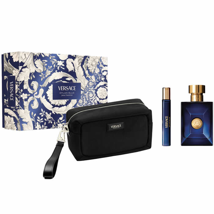 Versace Dylan Blue Pour Homme Eau de Toilette Spray 100ml Set 3 Artikel