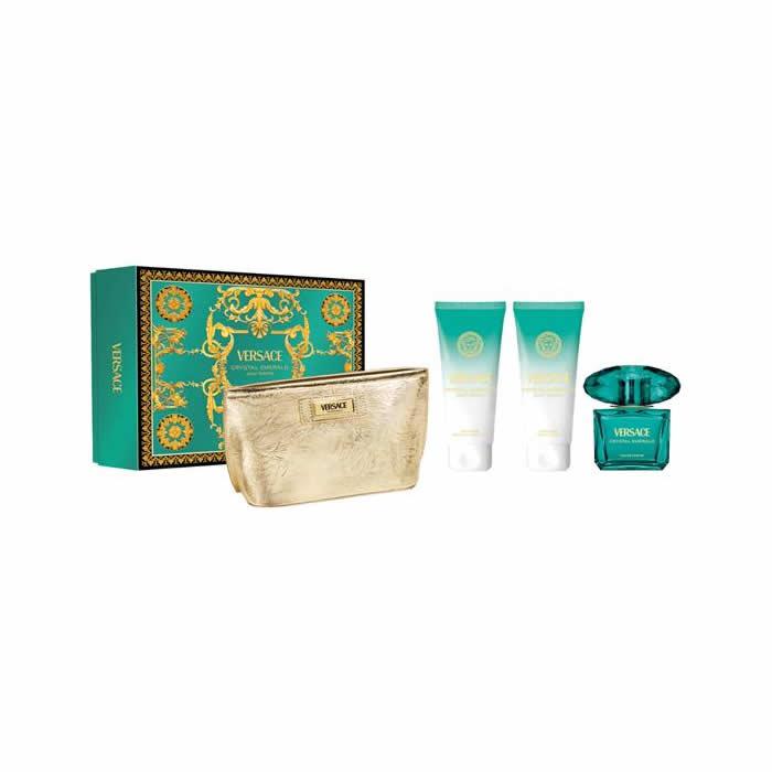Versace Crystal Emerald Pour Femme Eau De Parfum Spray 90ml Set 4 Artikel