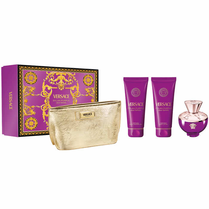 Versace Dylan Purple Pour Femme Eau De Parfum Spray 100ml Set 4 Artikel