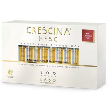 Labo Cosprophar Suisse, Crescina, Transdermic HFSC 500, Zur Wachstumsstimulation, Ampullen Behandlungsserum, Für die Kopfhaut, Für Frauen, 20 stk, 3.5 ml
