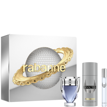 Set Paco Rabanne: Invictus, Deodorant Spray, For Men, 150 ml + Invictus, Eau De Toilette, For Men, 100 ml + Invictus, Eau De Toilette, For Men, 10 ml